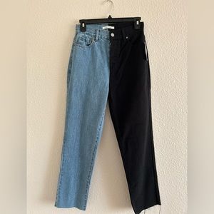 PacSun Color-block jeans with multi-button closure